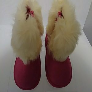 Pink Fushia Sued Boots